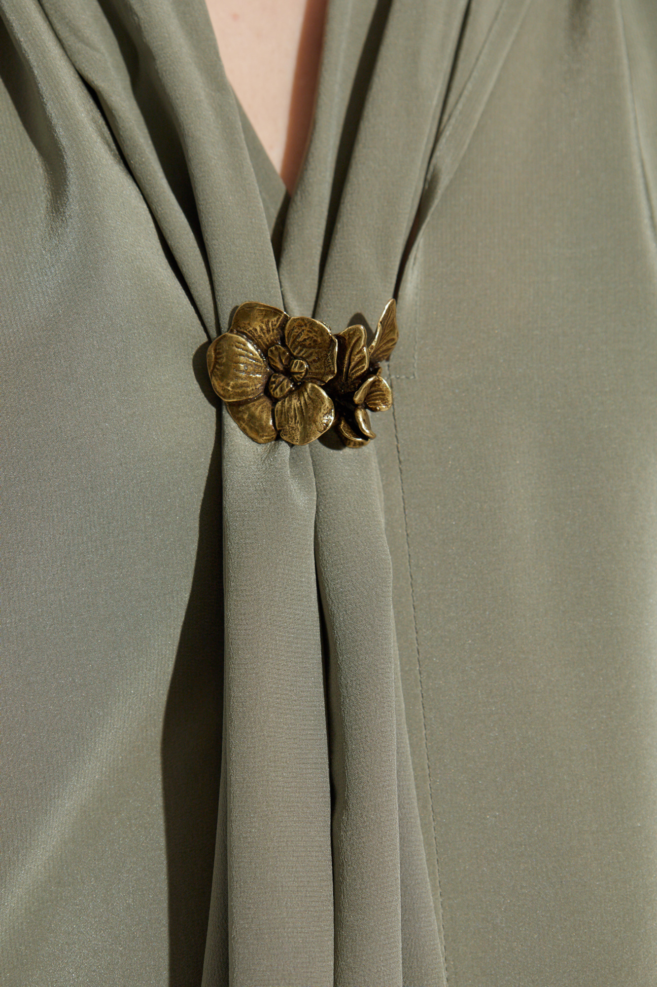 Tシャツ・カットソー MAX MARA Leonida silk shirt Green Silk shirt 